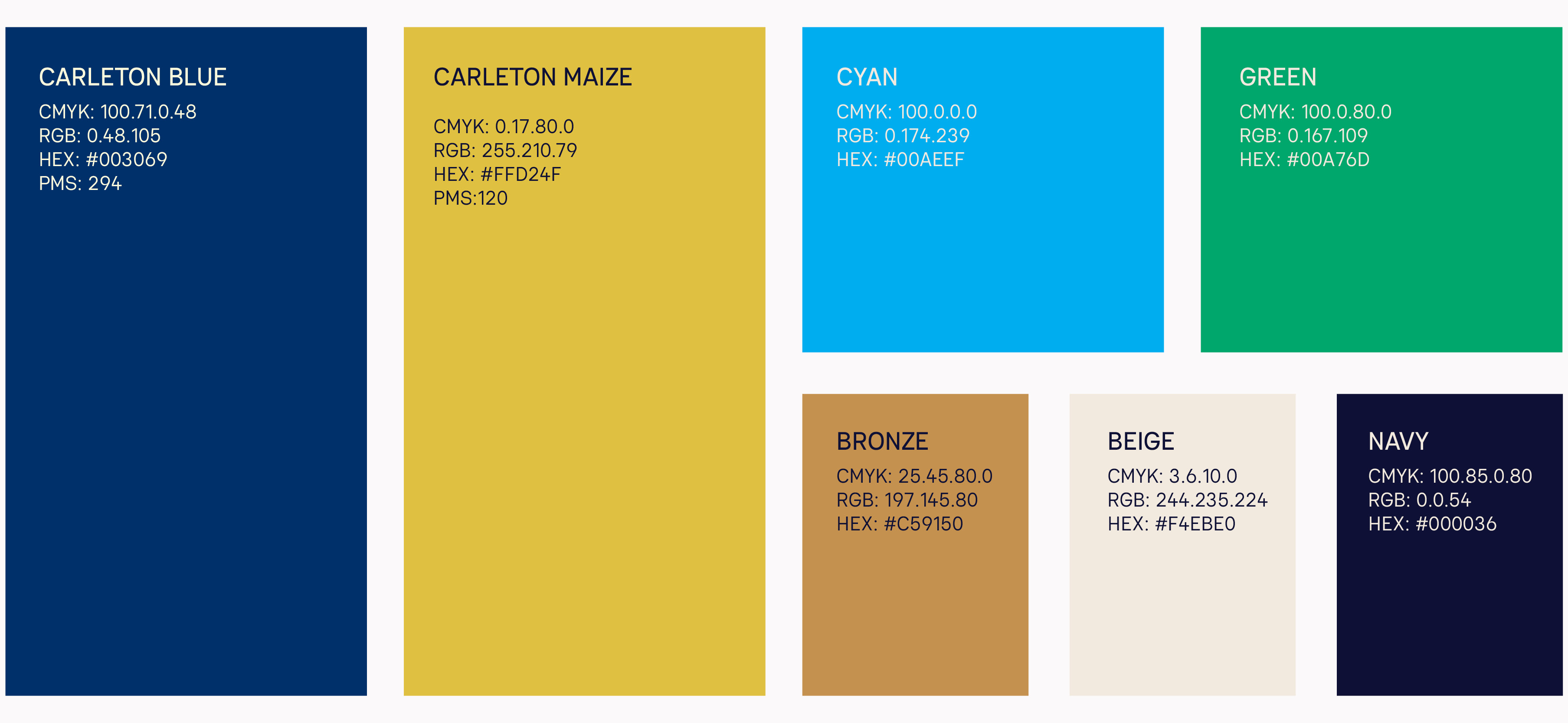color palette for Sustainable Futures color palette, including color builds