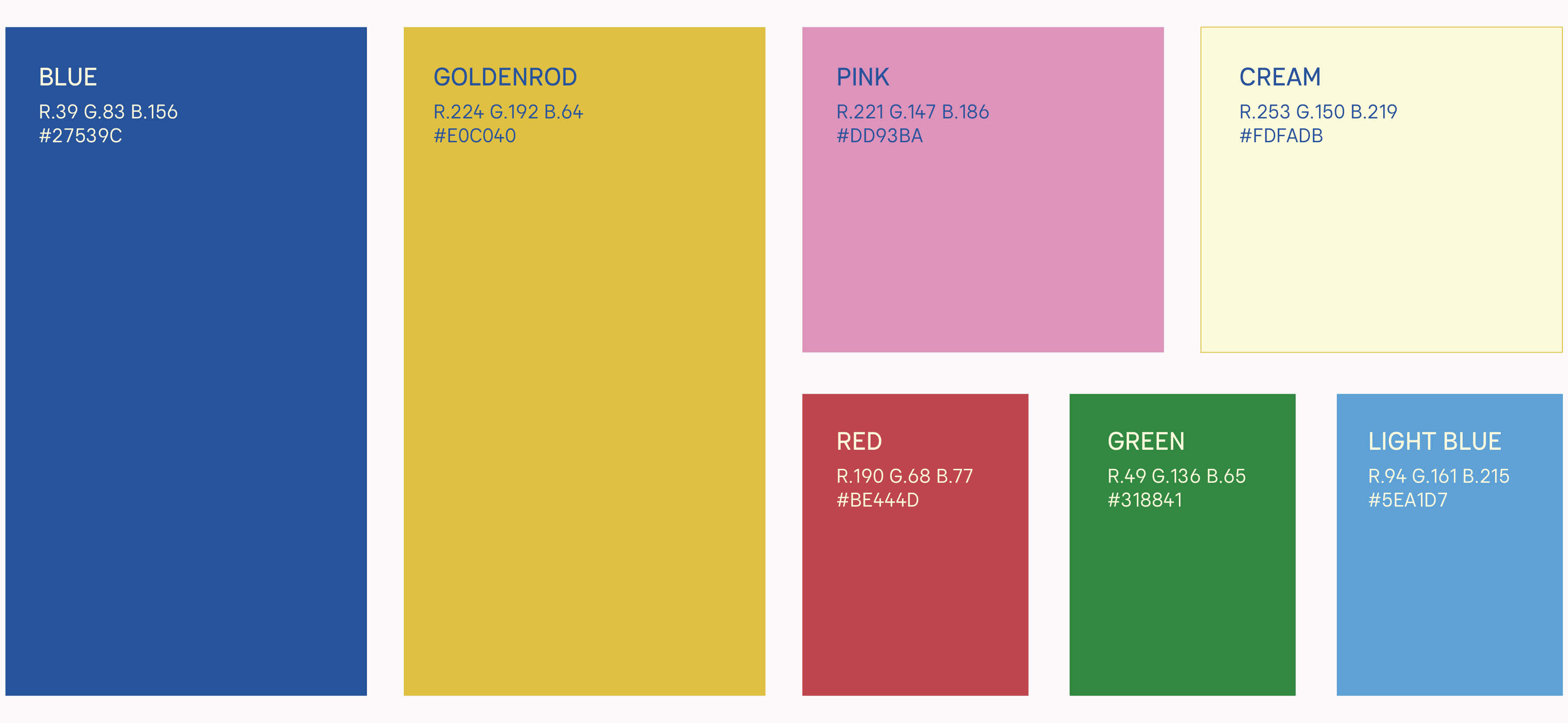 color palette for Goldenrod