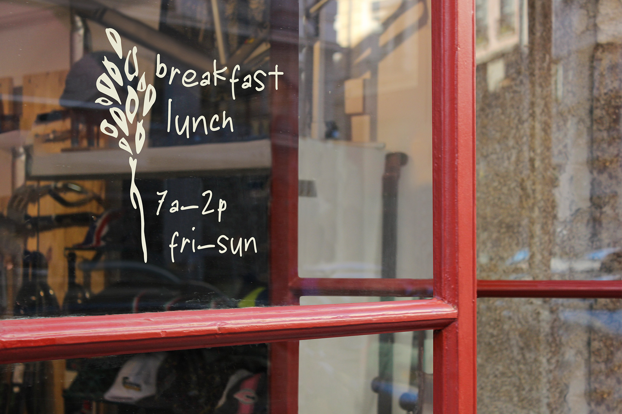 window graphics with hours