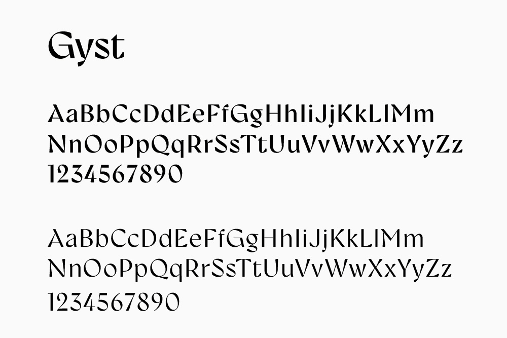 Gyst typeface