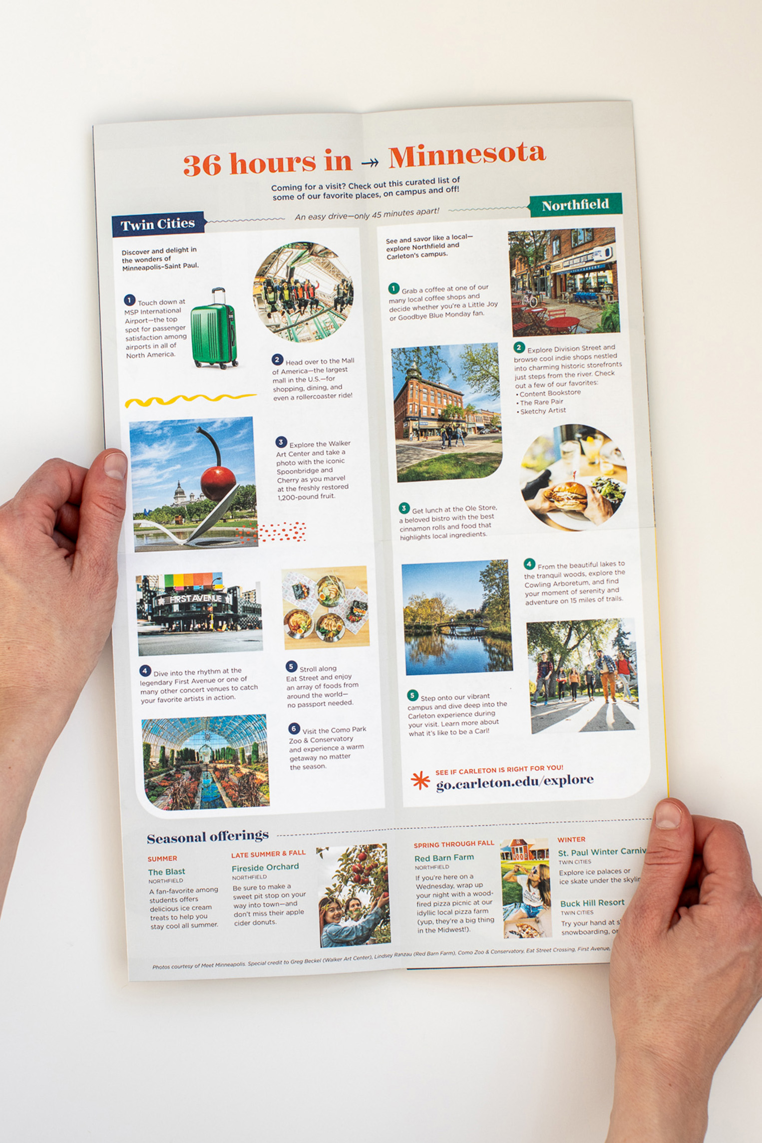 36 hours spread in Twin Cities and Northfield 