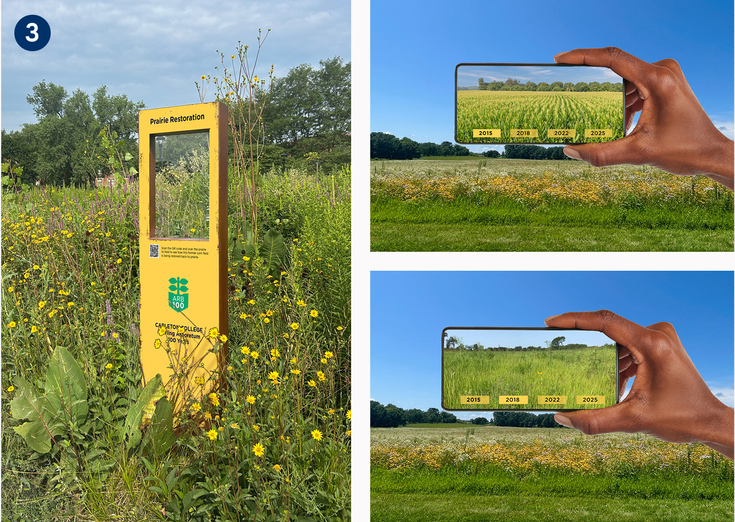 Mockup of virtual reality interaction in action
