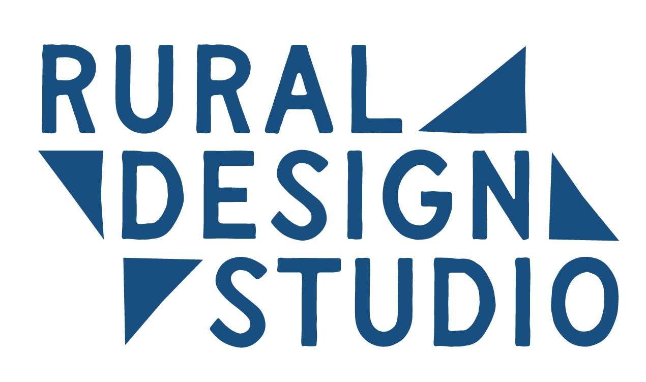 Single color (blue) Rural Design Studio logo