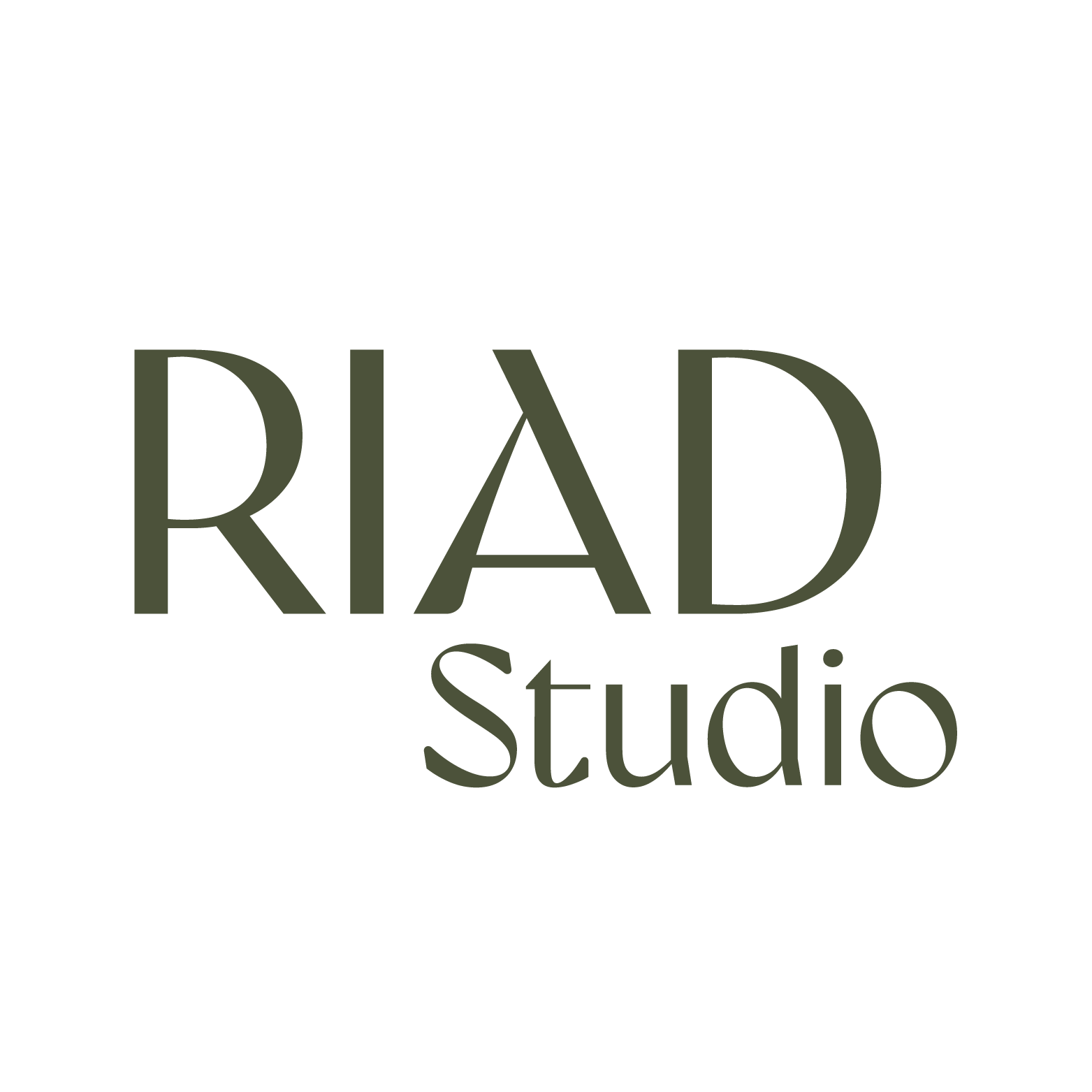 Stacked text RIAD Studio logo