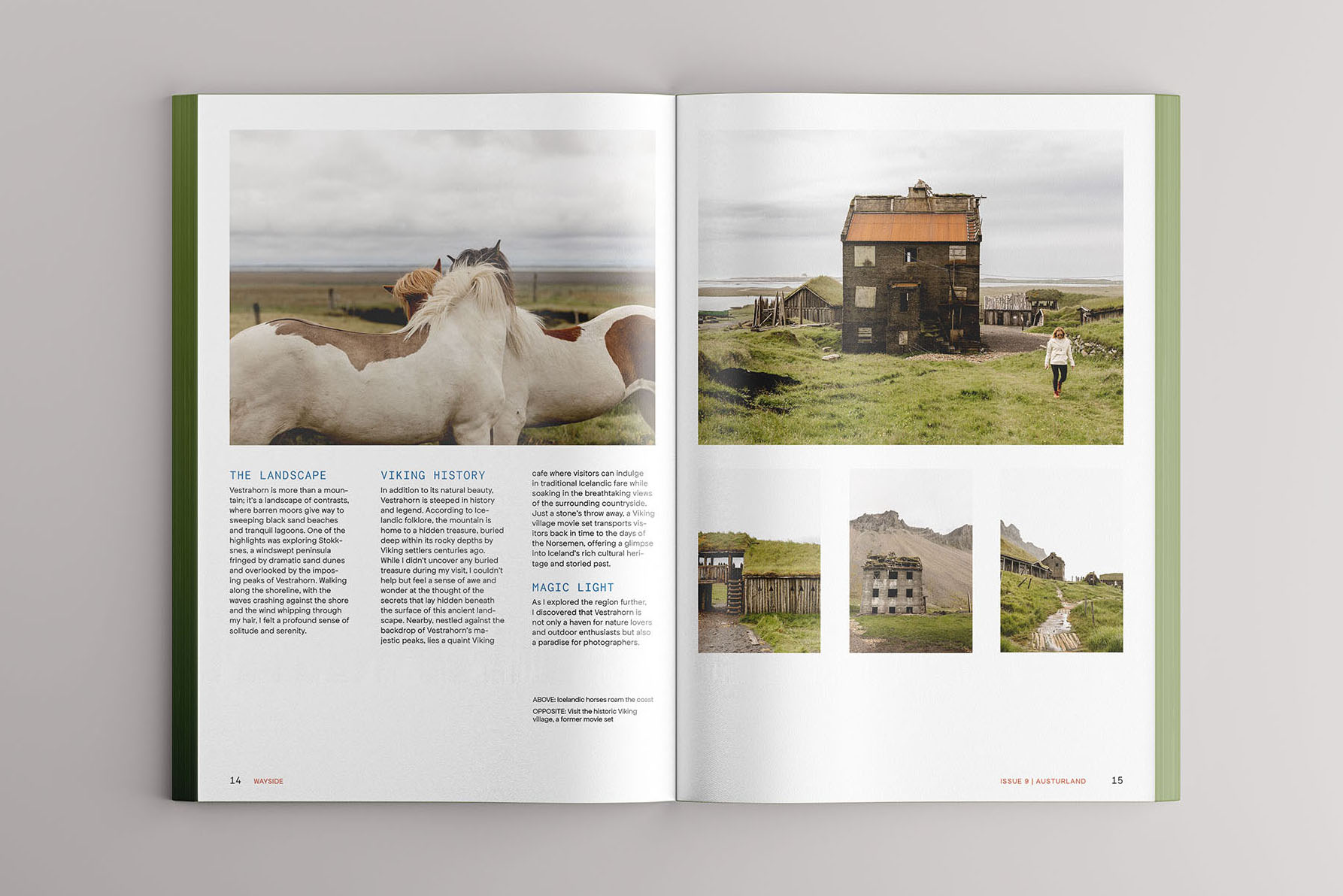 open magazine full spread