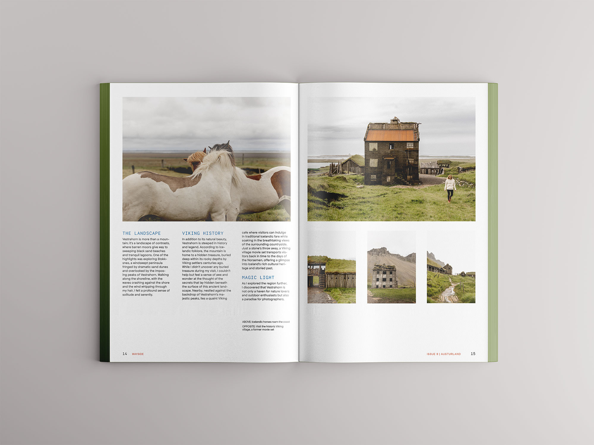 open magazine full spread