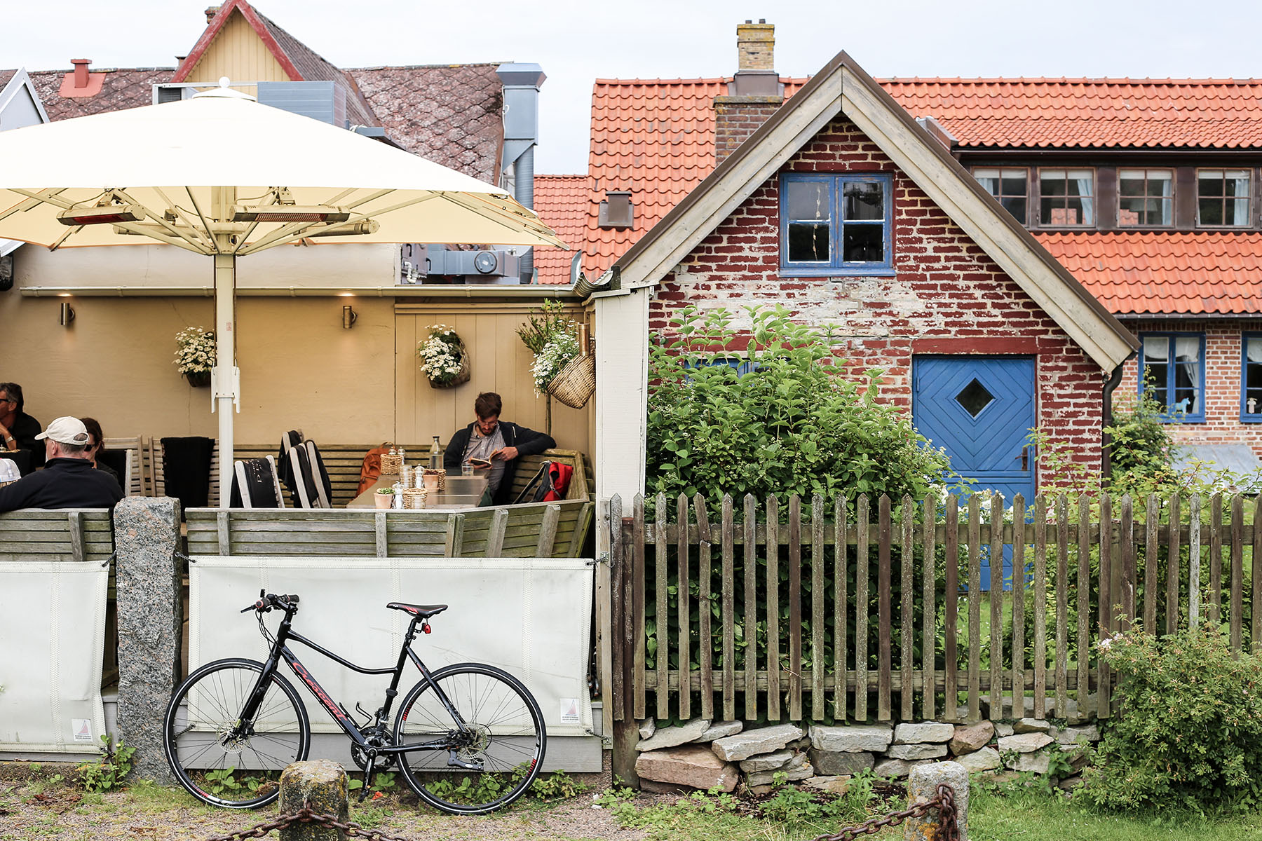 patio of restaurant in Torekov, Sweden
