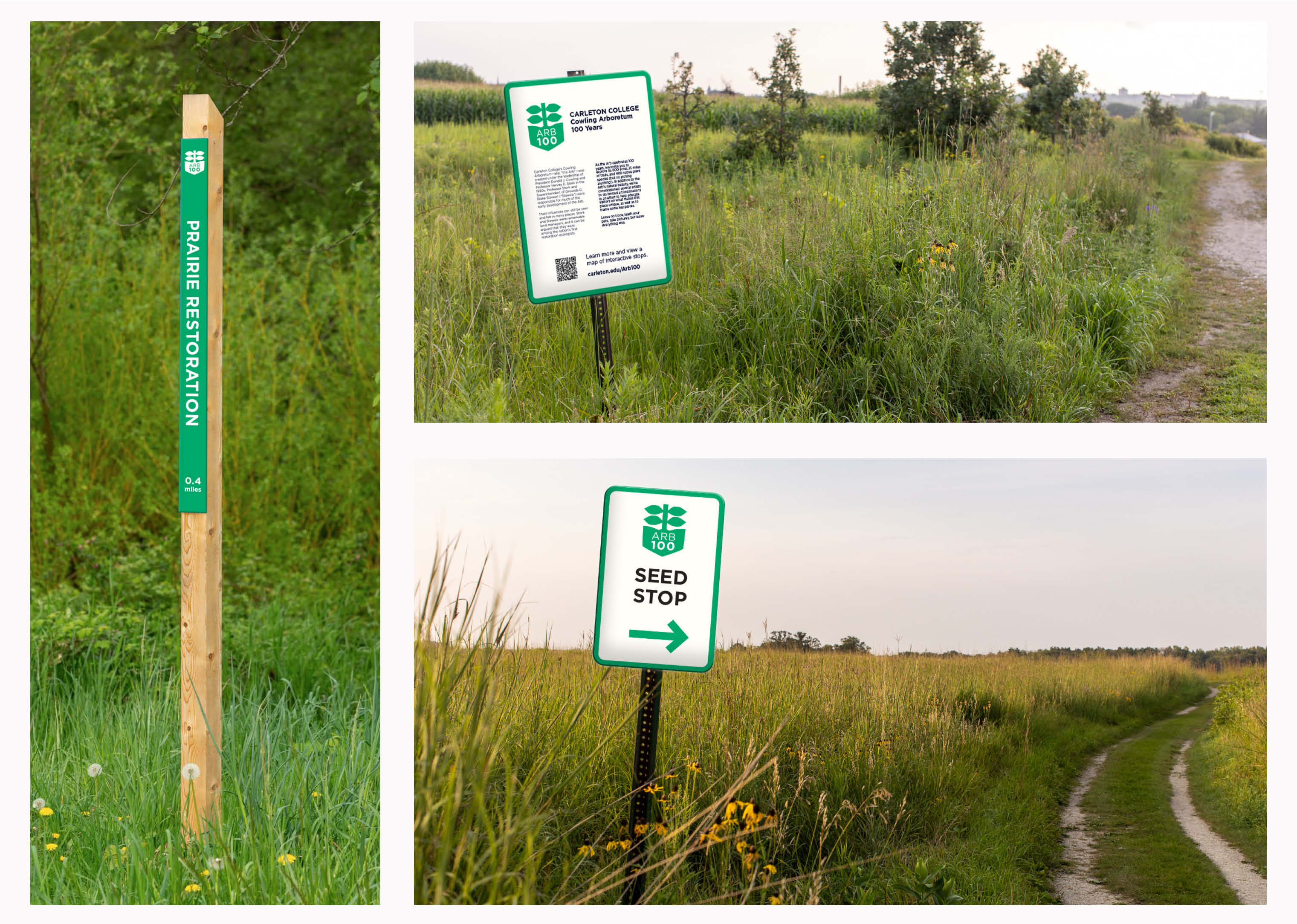 Arb wayfinding signs mocked up